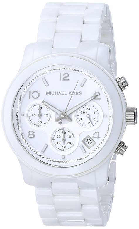 michael kors womens white face watch